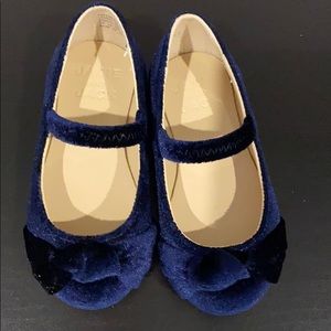 Janie & Jack navy blue velvet shoes!!!